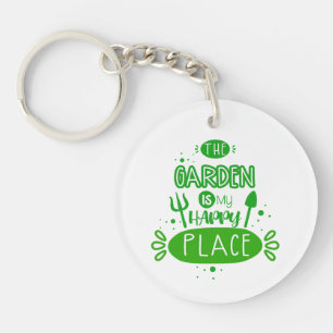 The Garden is My Happy Place – Gardening Key Ring