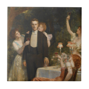 The Garden of Armida (by John Collier) Ceramic Tile