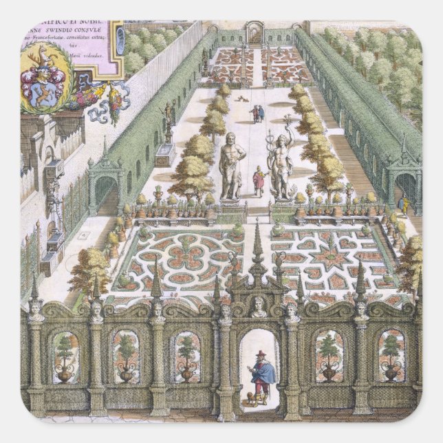 The Garden of Burgermeister Schwind, from 'Florile Square Sticker (Front)