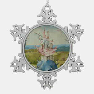 The Garden of Earthly Delights Snowflake Pewter Christmas Ornament