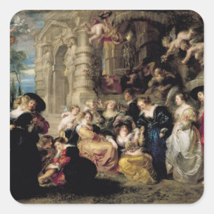 The Garden of Love, c.1630-32 Square Sticker