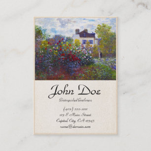 The Garden of Monet at Argenteuil Claude Monet Business Card