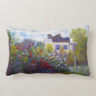 The Garden of Monet at Argenteuil Claude Monet Lumbar Cushion