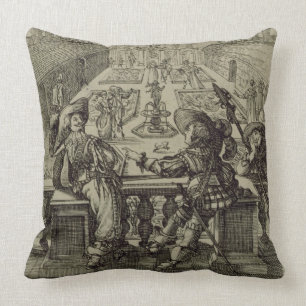 The garden of the French nobility, c.1640 (engravi Cushion
