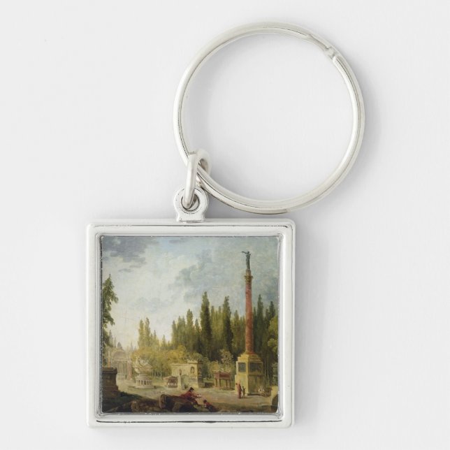 The Garden of the Musee des Monuments Francais Key Ring (Front)