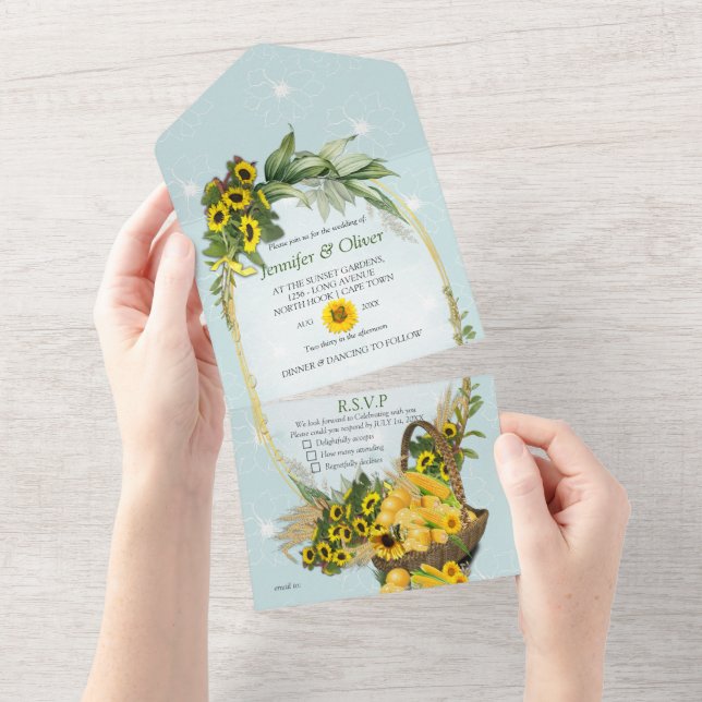 The Garden Party All In One Invitation (Tearaway)