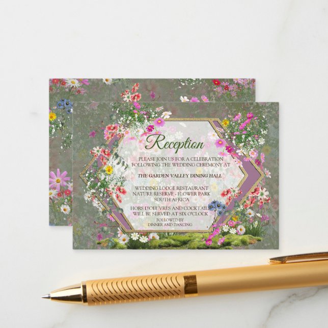 The Garden Party  Enclosure Card (Front/Back In Situ)