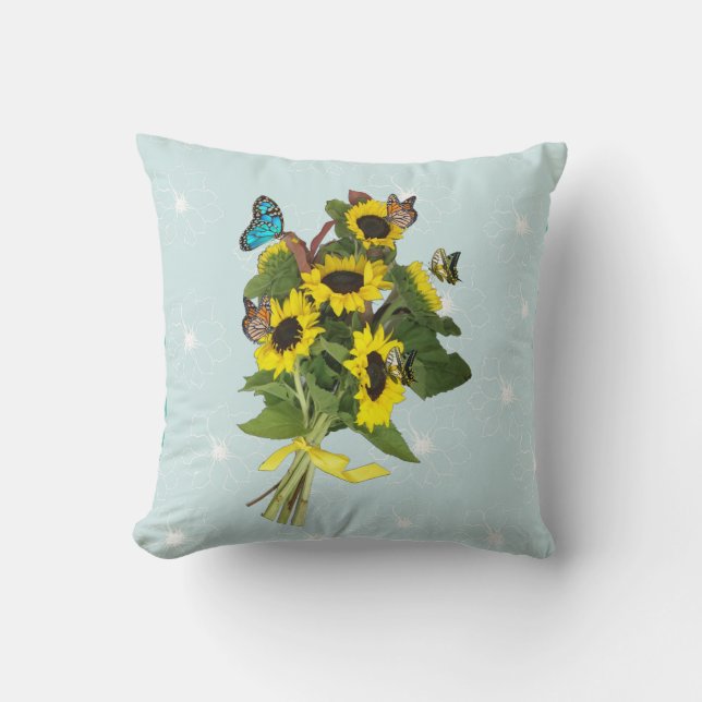 The Garden Party Poster Throw Pillow (Front)