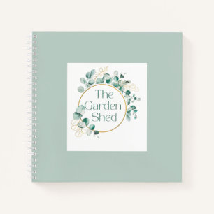 The Garden Shed Coffee, Botanical Greenery Gift Notebook