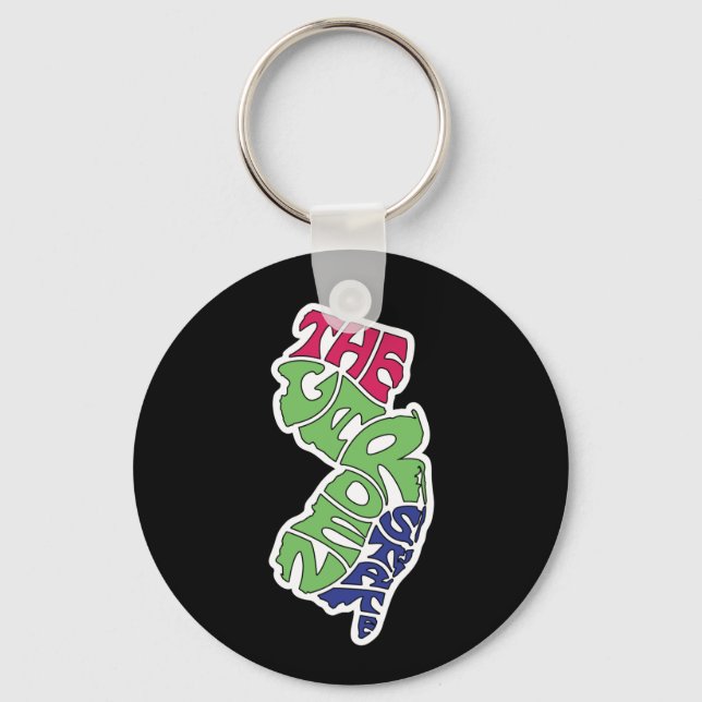 The Garden State - New Jersey Key Ring (Front)