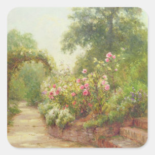 The Garden Steps Square Sticker