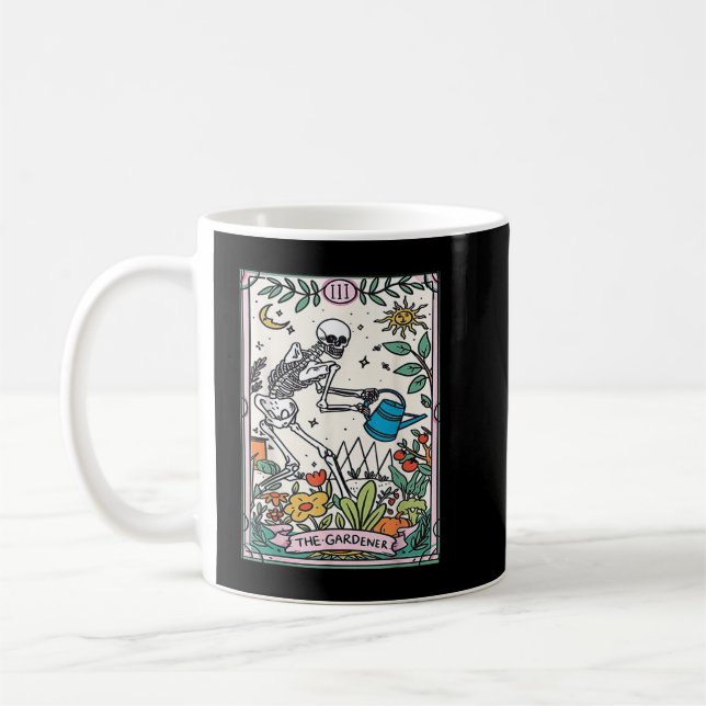The Gardener Tarot Card Mystical Witchy Gardening  Coffee Mug (Left)