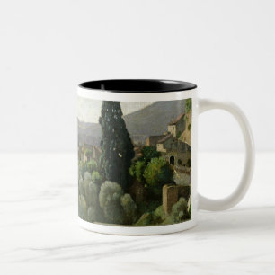 The Gardens of the Villa d'Este, Tivoli, 1843 Two-Tone Coffee Mug
