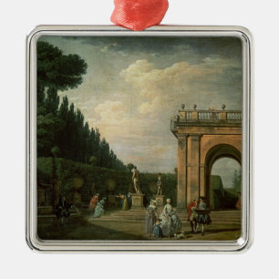 The Gardens of the Villa Ludovisi, Rome, 1749 Metal Tree Decoration