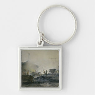 The Gas Factory at Courcelles, 1884 Key Ring