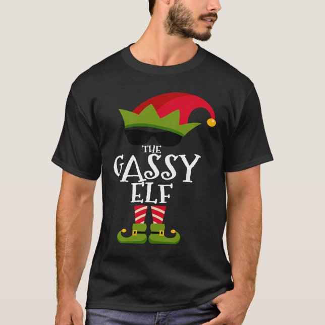 The Gassy Elf Costume Matching Family Group Christ T-Shirt (Front)