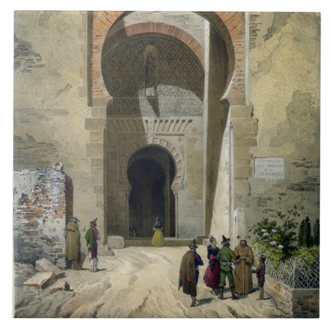 The Gate of Justice, entrance to the Alhambra, Gra Tile (Front)