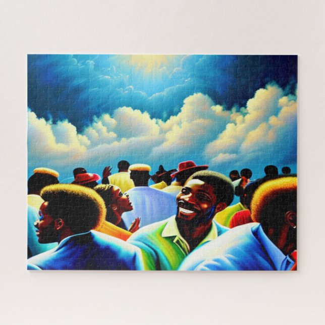 The Gathering Black Christian Art Puzzle (Horizontal)