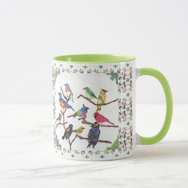 The Gathering Colourful Songbirds Patterned Mug (Right)