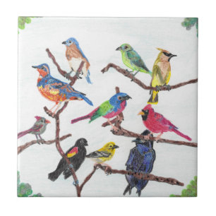 The Gathering Colourful Songbirds Tile