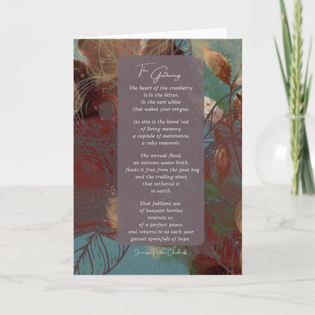 The Gathering, Gratitude Wishes with fall colours Thank You Card (Front)