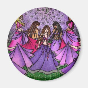 The Gathering of Belly Dancers in Purple Magnet