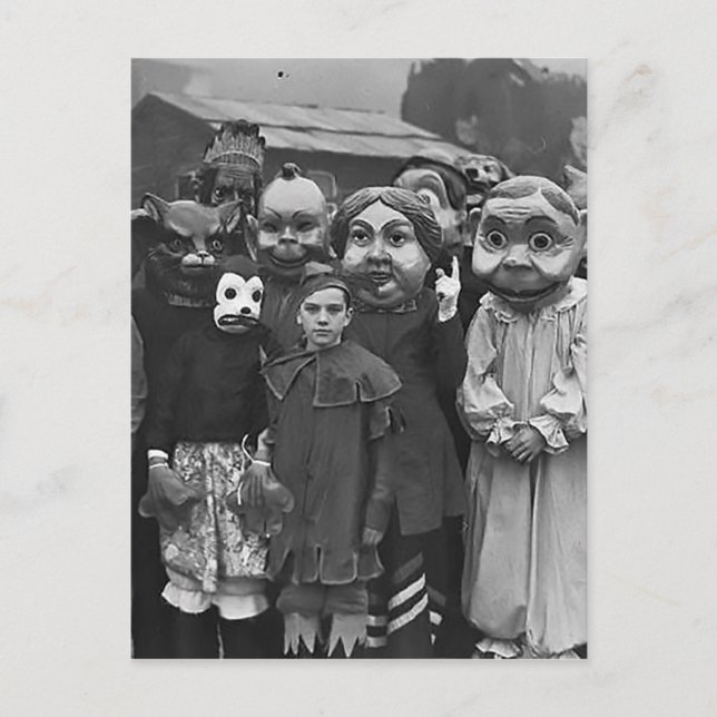 The Gathering on Halloween Postcard (Front)