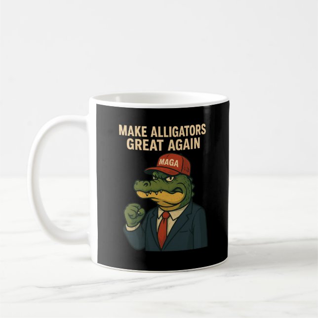 The Gator Candidate – Make Alligators Great Again Coffee Mug (Left)
