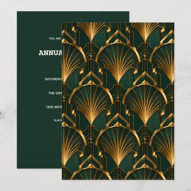 The Gatsby Gala Invitation (Front/Back)