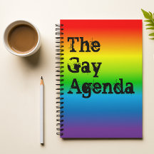 The Gay Agenda Rainbow Gradient Notebook