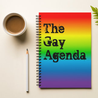 The Gay Agenda Rainbow Gradient Notebook