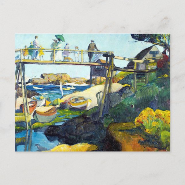 The Gay Bridge Maine USA Postcard (Front)