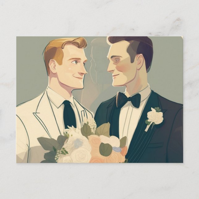 The Gay Grooms Postcard (Front)