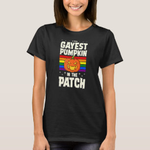 The Gayest Pumpkin In The Patch LGBTQ Gay Pride Ha T-Shirt