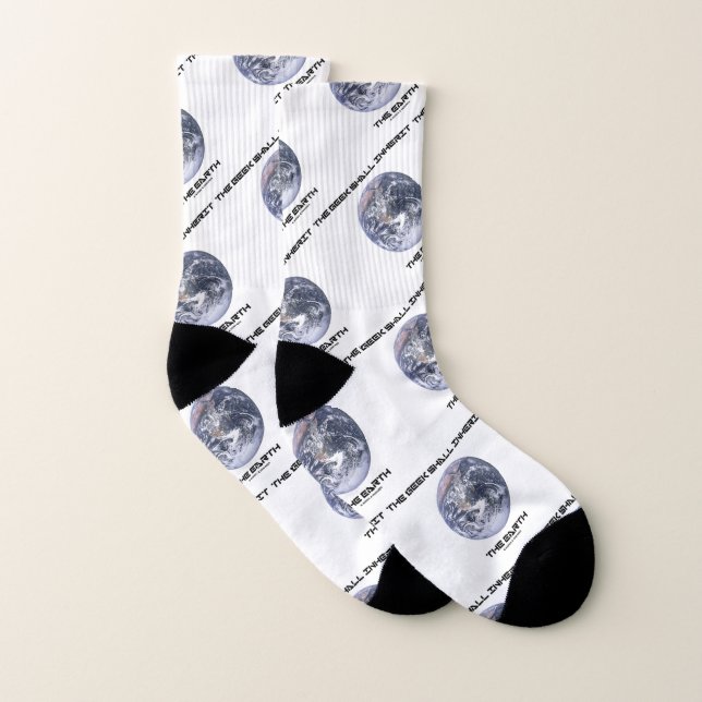 The Geek Shall Inherit The Earth Blue Marble Earth Socks (Pair)
