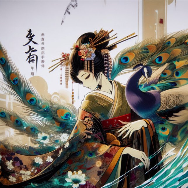 The geisha and the peacock T-Shirt (Creator Uploaded)