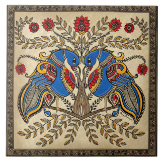 The Gemini peacocks Ceramic Tile