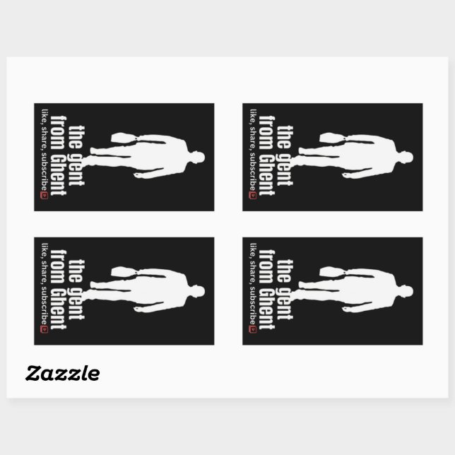 THE GENT FROM GHENT  RECTANGULAR STICKER (Sheet)