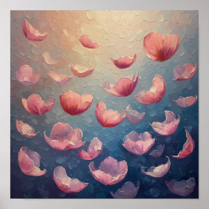 The Gentle Descent: An Impasto Study Poster