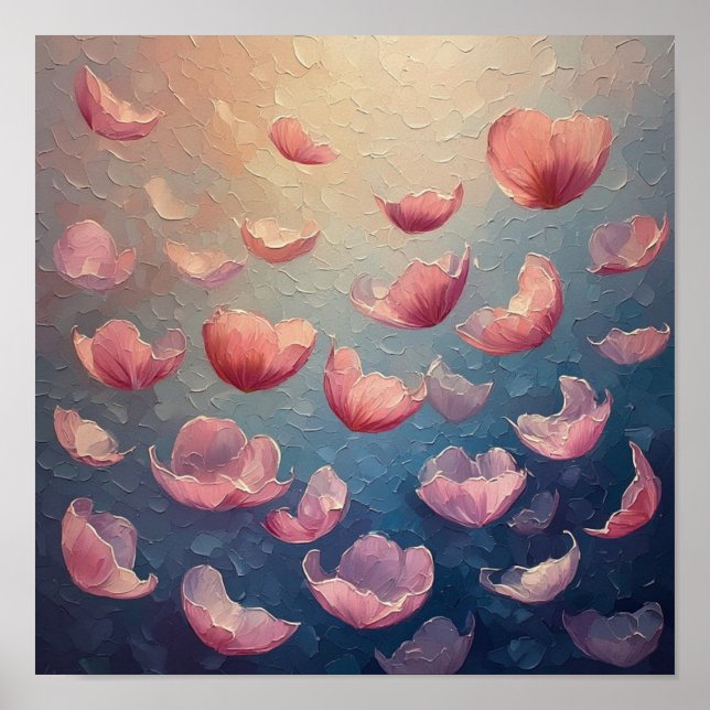 The Gentle Descent: An Impasto Study Poster (Front)