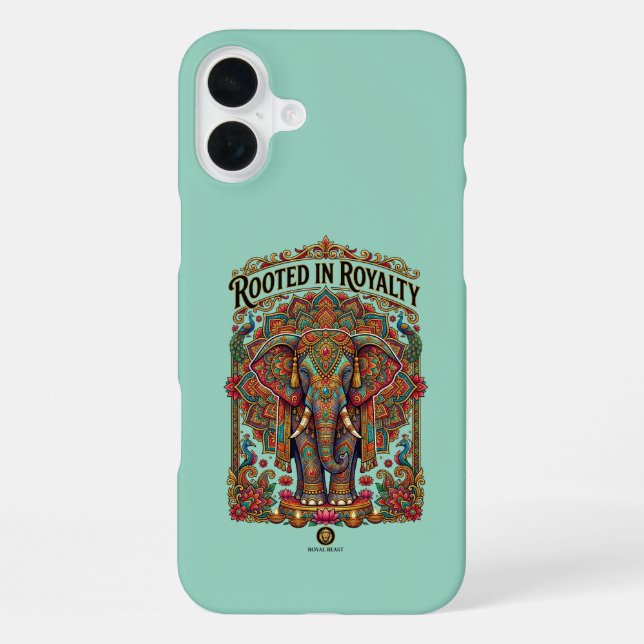 The Gentle Giant: Artistic Elephant Design iPhone Case (Back)