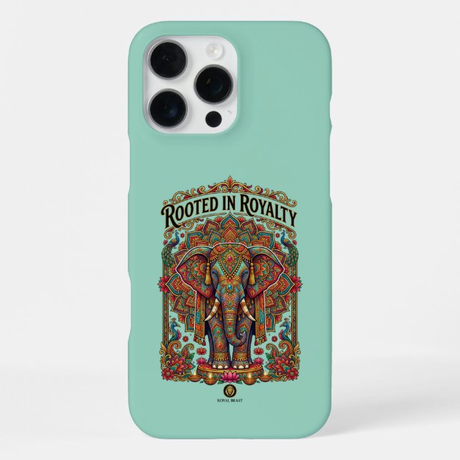 The Gentle Giant: Artistic Elephant Design iPhone Case (Back)