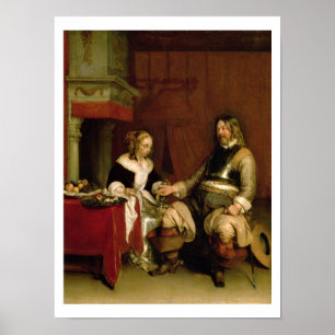 The Gentleman Soldier (oil on canvas) Poster