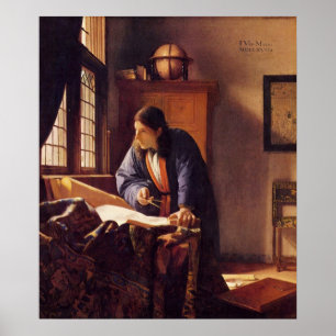 The Geographer by Johannes Vermeer Poster