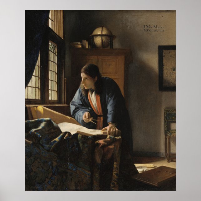 The Geographer — Vermeer Poster (Front)