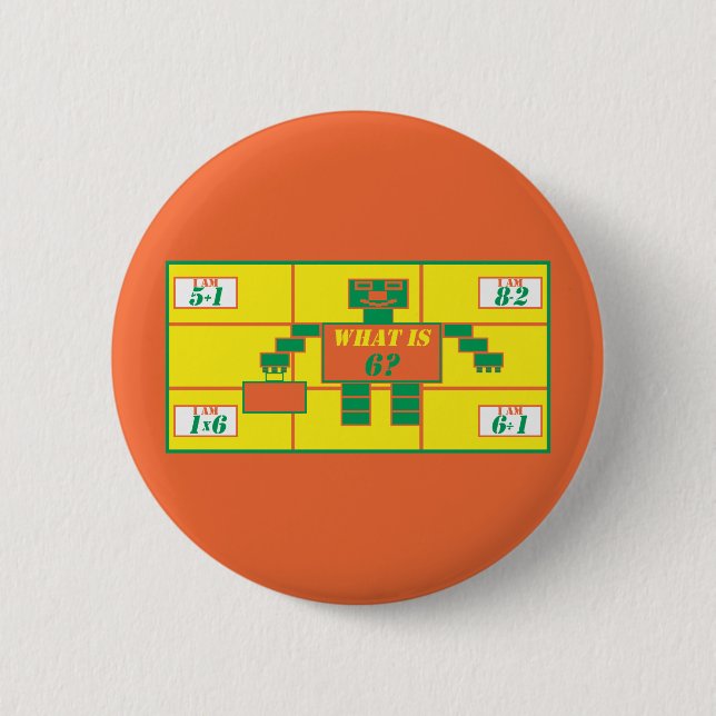 The Geometrics-Button-Rectangle-Age 6 Cm Round Badge (Front)