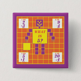The Geometrics-Button-Square-Age 5 15 Cm Square Badge
