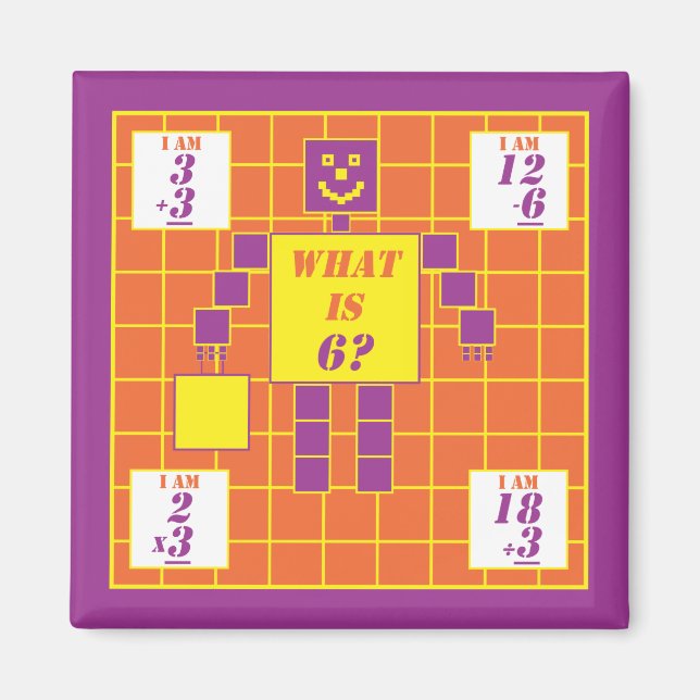 The Geometrics-Magnet-Square-Age 6 Magnet (Front)