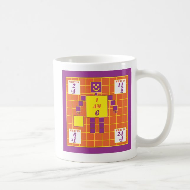 The Geometrics-Mug-Square-Age 6 Coffee Mug (Right)