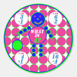 The Geometrics-Sticker-Circle-Age 4 Classic Round Sticker